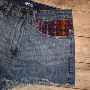BDG Aztec High Rise Denim Cheeky Shorts